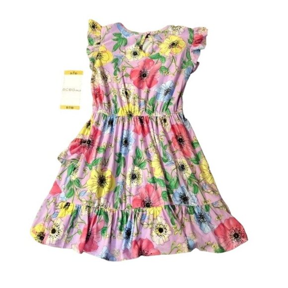 BCBGirls Floral Dress Girls S (7/8) NEW Floral Soft - Picture 4 of 12